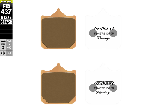 Galfer Sinter Trackday Brake Pads FD437G1375R - Front (2/pc) (FD437G1375R)
