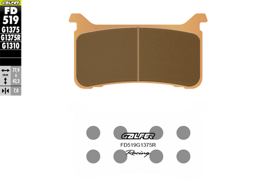 Galfer Sinter Trackday Brake Pads Honda CBR 1000RR-R (2020+) - Front (2/pc) (FD519G1375R-A)