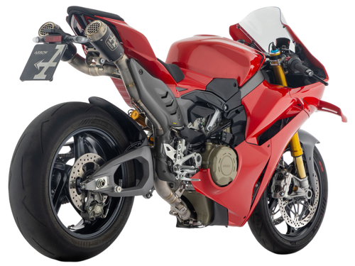 Arrow Exhaust Ducati Panigale V4 /S Titanium Works Carbon Cap Twin Silencer Exhaust (2025+)