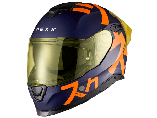Nexx Y.100R Helmet Nippon Matte Indigo (+hi-def yellow visor)