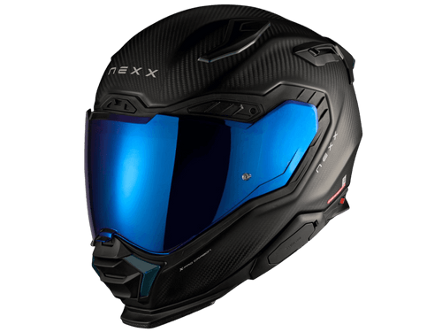 Nexx X.WST3 Helmet Carbon ZeroPro Matte Blue (+iridium blue visor)