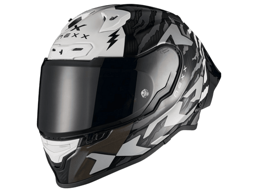 Nexx X.R3R Helmet Carbon Ziger Black / Grey (+dark smoke visor)