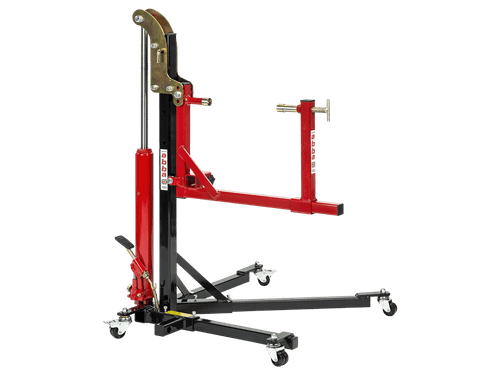 abba Sky Lift is the strongest motorcycle center lift stand capable of raising the bike up 3 or 4 off the ground from its swingarm pivot on the frame via a 3 ton hydraulic pump.