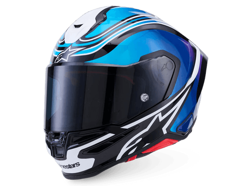 Alpinestars Supertech R7 Helmet Zeal (Blue / Black / Purple)
