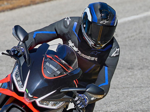 Alpinestars GP Force v2 Airflow Leather Jacket (Black / Blue)