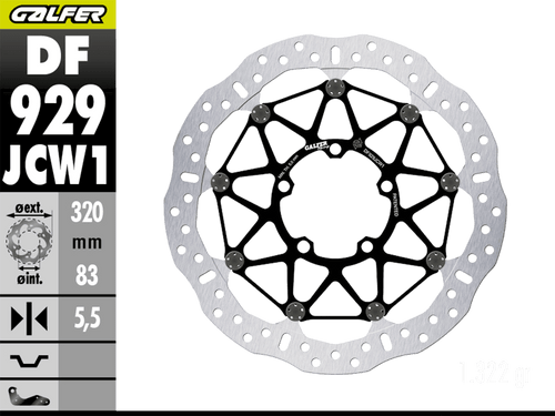 Galfer Triumph Speed Triple S/RS/RR Front Brake Billet 320x5.5mm Floating Floatech Rotor