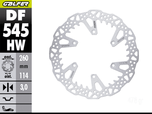 Galfer Ducati Desmo450 MX Front Brake 260mm Shark Rotor