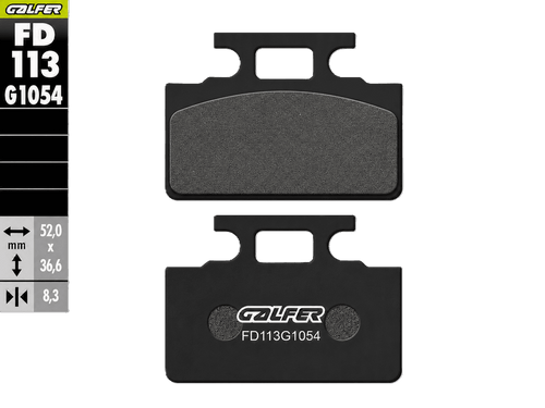 Galfer Motorcycle Brake Pads Street FD113G1054 - Rear (2/pc) (GLF-FD113G1054)