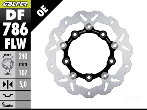 Galfer KTM 990 Super Duke Rear Brake Billet Floating Rotor (2007+)
