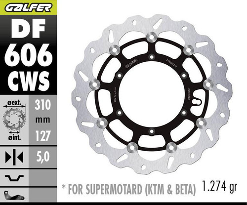 Galfer KTM 450 SMR Front Brake 310mm Super Motard Floating Rotor