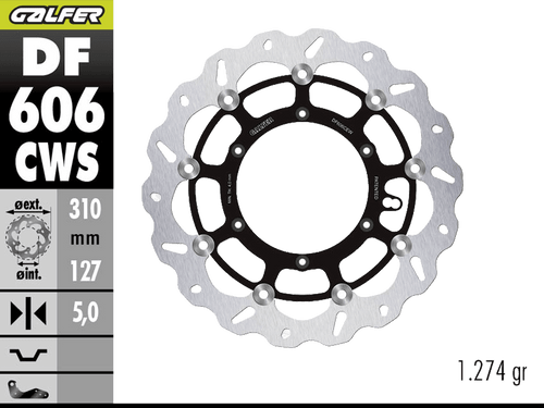Galfer KTM 450 SMR Front Brake 310mm Super Motard Floating Rotor