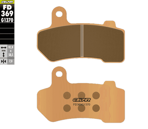 Galfer Motorcycle Brake Pads Street FD369G1370 - Front (2/pc) (FD499G1370 )
Fitment