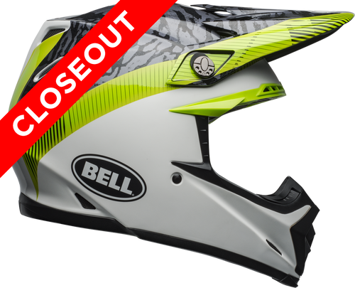 Bell "Moto-9" Mips Helmet Chief Matte/Gloss Black/White/Green Size S