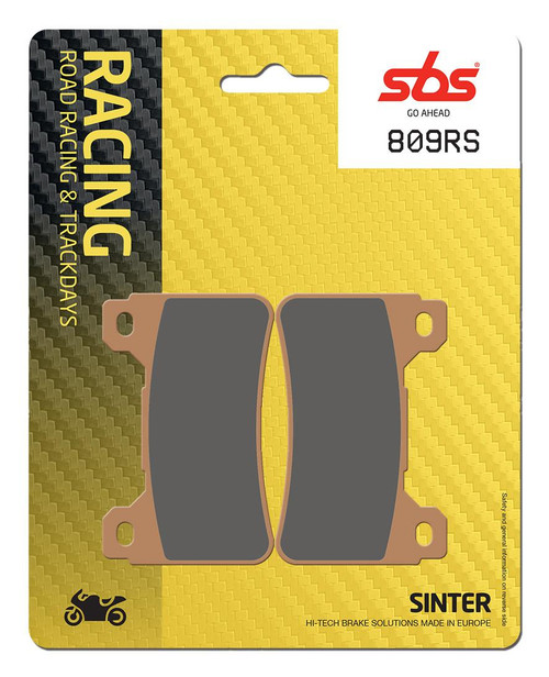 SBS Racing Sinter "Racing" Brake Pads 809 RS - Front
Fitment
Fits Honda CBR 600 RR (2005-2018/ABS)
Fits Honda CBR 1000 RR Fireblade (2004-2016/Tokico Caliper)
Same as WRP 7409
Equivalent to Galfer 326
Equivalent to Vesrah VD-170
Equivalent to EBC FA390
