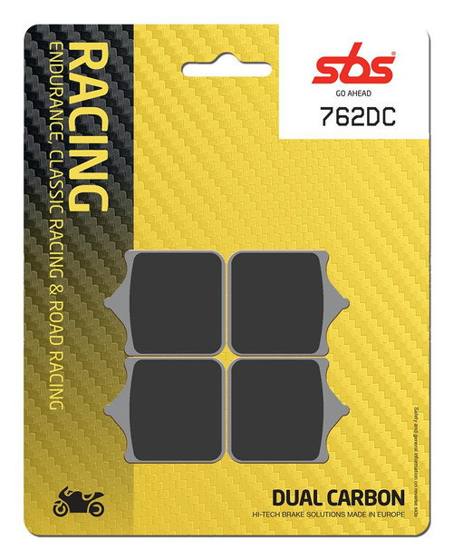 SBS Dual Carbon "Racing" Brake Pads 762 DC - Front
Fitment
Aprilia RSV 1000 Mille/R/Pista/Nera (2001-2007)
Ducati 748 S/R (2001-2002)
Ducati 749 S/R (2003-2007)
Ducati 996 R (2001+)
Ducati 998 R (2002+)
Ducati 999 S/R (2003-2007)
Husqvarna 701 Supermoto
KTM 690 SMC R
MV Agusta F4 R 1000 (2006-2007)
Discacciati FDRT100 Radial 4-Piston Calipers (100MM)
Discacciati FDRT108 Radial 4-Piston Calipers (108MM)
Equivalent to Galfer 262
Equivalent to Vesrah VD-986
Equivalent to EBC FA322