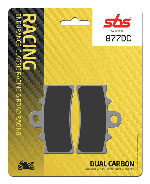 SBS Dual Carbon "Racing" Brake Pads 877 DC - Front
Fitment
Aprilia RS 457
BMW G 310 R/GS (2016+)
KTM RC 390 (2014+)
KTM Duke 390 (2013+)
Same as WRP 7477 F1R
Equivalent to Galfer 450
Equivalent to Vesrah VD-9068
Equivalent to EBC FA606