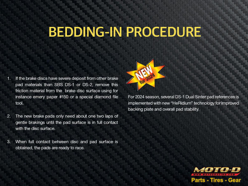 Bed in Procedure SBS Dual Sinter 809 Brake Pads Bed in Procedure SBS Dual Sinter 809 Brake Pads