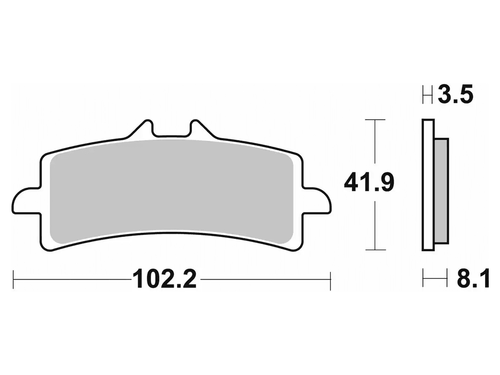 SBS Dual Sinter "Racing" Brake Pads 841 DS - Front (2/pc)