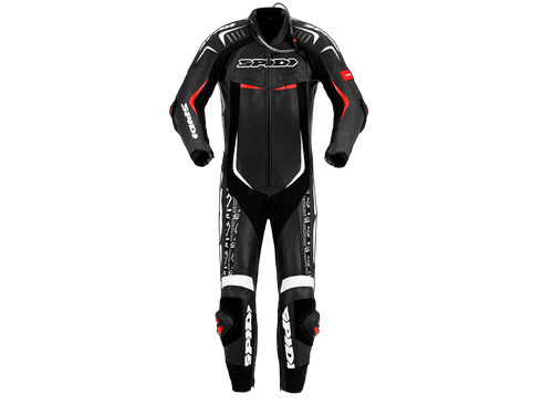 SPIDI Track Wind Replica Evo Motorcycle Racing Leather Suit Black/White/Red