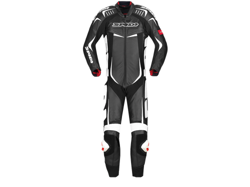 SPIDI Track Wind Pro Motorcycle Racing Leather Suit Black/White