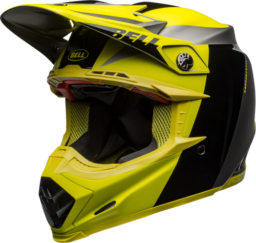 Shop Motorcycle Helmets: Bell "Moto-9" Flex Division Black/Hi-Viz