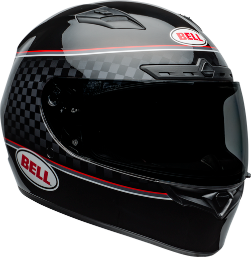 Bell "Qualifier DLX" Mips Sportbike Race Helmet Breadwinner Gloss/Black/White