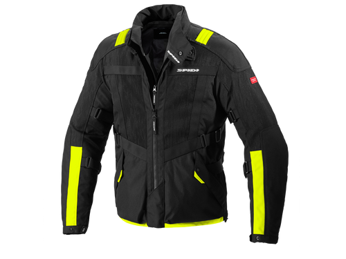 Spidi Netrunner Adv Motorcycle Jacket Black / Flo Yellow