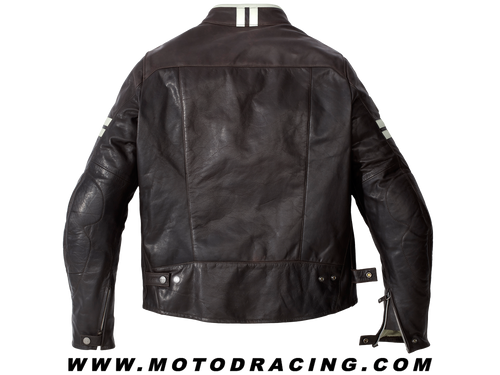 Spidi Vintage Motorcycle Jacket Brown / Ice back