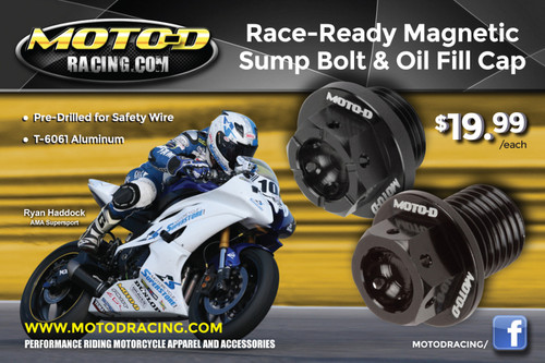 MOTO-D Magnetic Drain Bolt & Oil Fill Cap for Motorcycles