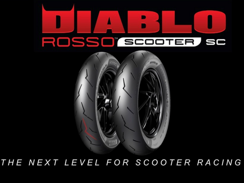 Pirelli Diablo Rosso SC Trackday Scooter Tire Set (Front 100/90 + Rear 120/80) (12")