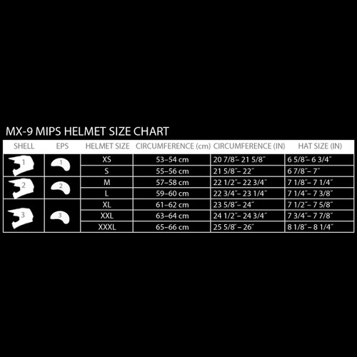 Bell "MX-9" Mips Helmet Twitch Matte Black/Gray/White Size XXL