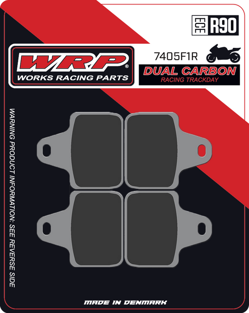 WRP Brake Pads Dual Carbon Racing / Trackday 7405 F1R (Accossato Calipers) (Front (4/pc)