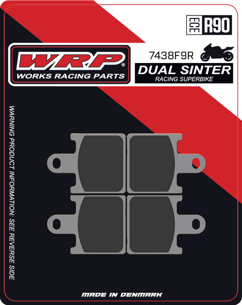 WRP Brake Pads Dual Sinter DS Racing Superbike 7438 F9R
