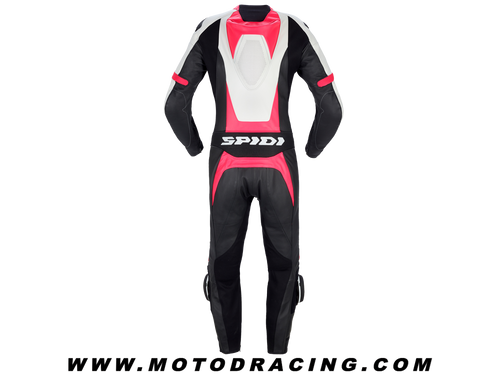 SPIDI Perforated Pro Lady Motorcycle Racing Leather Suit Black/Fuchsia