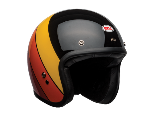 Bell "Custom 500" Helmet Riff Gloss Black/Yellow/Orange/Red Size S