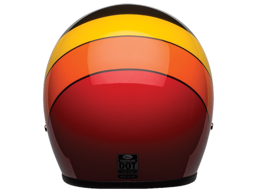 Bell "Custom 500" Helmet Riff Gloss Black/Yellow/Orange/Red Size XL