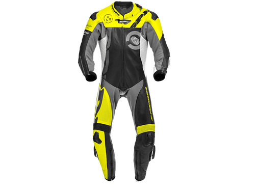 SPIDI "DP-Progressive Pro" Motorcycle Racing Leather Suit Black/Yellow