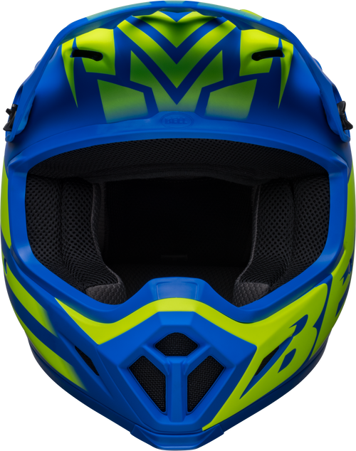 Bell "MX-9" Mips Helmet Disrupt Matte Classic Blue/Hi-Viz Yellow