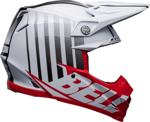 Bell "Moto-9S" Flex Helmet Sprint Matte/Gloss White/Red