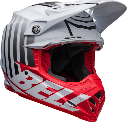 Bell "Moto-9S" Flex Helmet Sprint Matte/Gloss White/Red