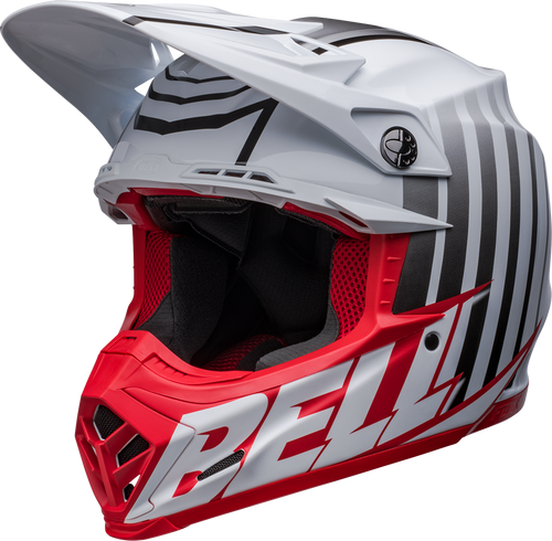 Bell "Moto-9S" Flex Helmet Sprint Matte/Gloss White/Red