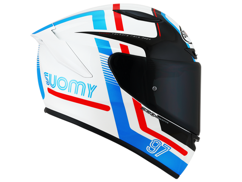 Suomy "Track-1" Helmet Ninety Seven White/Red Size XL
