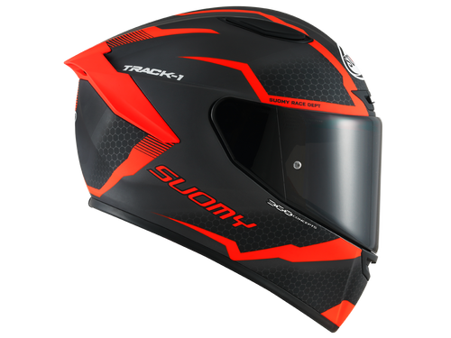 Suomy "Track-1" Helmet Reaction Black/Red Size S