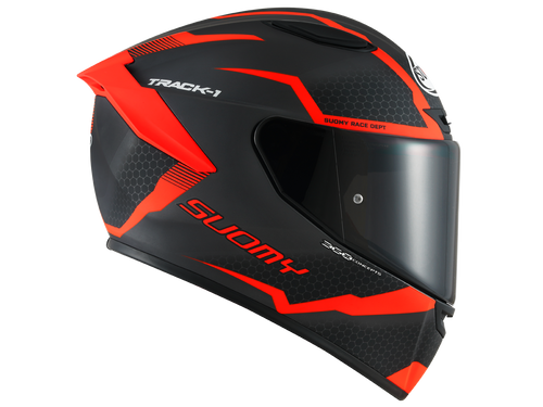 Suomy "Track-1" Helmet Reaction Black/Red Size XL