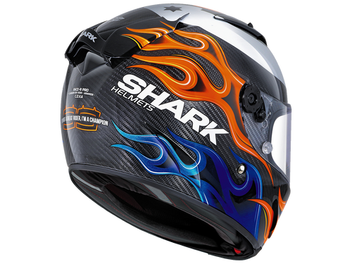 Shark "Race-R Pro" Lorenzo Carbon Helmet Black/Blue/Orange Size S
