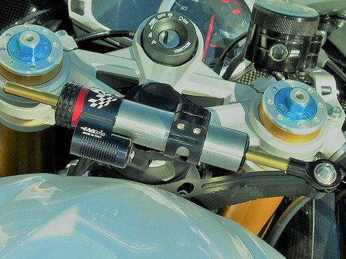 Matris Triumph Daytona 675R Steering Damper (Sport) (2013+) Installed