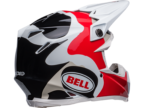 Bell "Moto-9S" Flex Helmet Cousteau Reef Matte White/Red: MOTO-D Racing