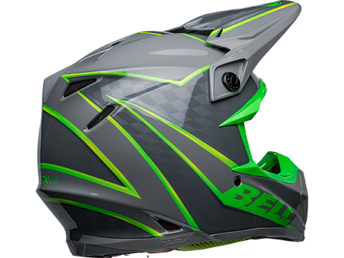 Bell "Moto-9S" Flex Helmet Sprite Gloss Gray / Green: MOTO-D Racing