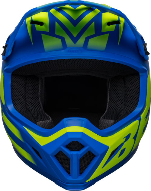 Bell "MX-9" Mips Helmet Disrupt Matte Classic Blue/Hi-Viz Yellow
