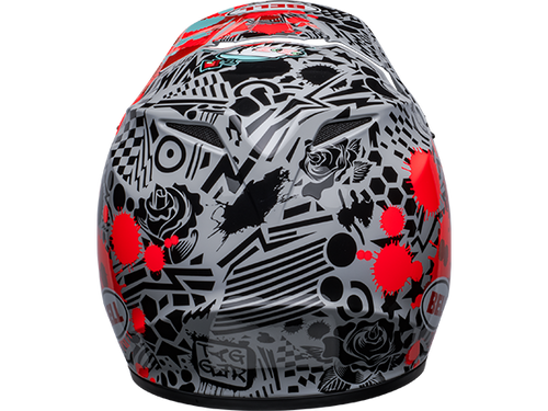 Bell "MX-9" Mips Helmet Tagger Splatter Gloss Bright Red / Gray: MOTO-D Racing